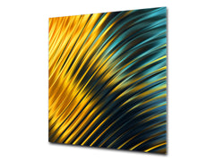 Unique Glass kitchen panel – Tempered Glass backsplash – Art design Glass Upstand NBS09 Colourful Variety Series: Colorful wavy design 2