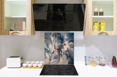 Protector contra salpicaduras de vidrio templado BS 12 Texturas blancas y grises Serie: Cuadrados de geometría 2