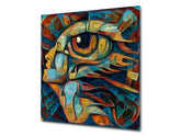 Printed Tempered glass wall art – Glass kitchen backsplash NBS12 Paintings Series: Inner eye