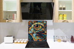 Printed Tempered glass wall art – Glass kitchen backsplash NBS12 Paintings Series: Inner eye