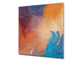 Printed Tempered glass wall art – Glass kitchen backsplash NBS12 Paintings Series: Impressionist sky 2