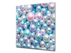 Unique Glass kitchen panel – Tempered Glass backsplash – Art design Glass Upstand NBS09 Colourful Variety Series: Shiny pearls 2