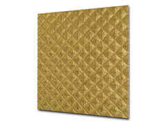 Protector contra salpicaduras de vidrio templado BS 12 Texturas blancas y grises Serie: Cuadrados de geometría 2