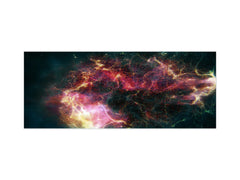 Glass kitchen panel with and w/o stainless steel back-coating: Star burst motion