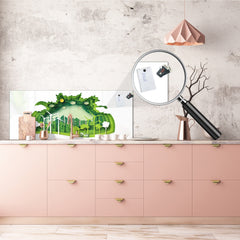 Glass backsplash w/ and w/o metal sheet backing with magnetic properties: 3D paper ecology