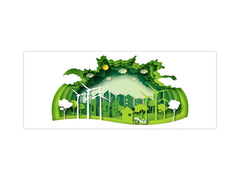 Glass backsplash w/ and w/o metal sheet backing with magnetic properties: 3D paper ecology