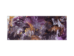 Large format horizontal backsplash - magnetic and non magnetic tempered glass: Abstract oil paint