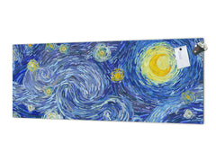 Glass splashback with metal backing - Kitchen glass panel: Moon bright