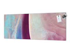 Stunning glass wall art - Wide format backsplash with magnetic properties: Deserts of Africa- aerial view