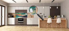 Stunning glass wall art - Wide format backsplash with magnetic properties: Sunset never happened