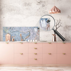 Wide-format tempered glass kitchen wall panel with metal backing - and without: Photography of the deserts of Africa