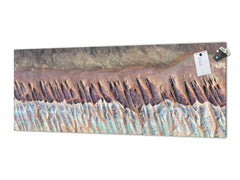 Wide-format tempered glass kitchen wall panel with metal backing - and without: Abstract photography of the deserts of Africa