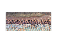 Wide-format tempered glass kitchen wall panel with metal backing - and without: Abstract photography of the deserts of Africa