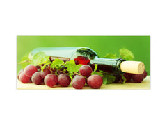 Toughened printed glass backsplash - Wideformat steel coated wall glass splashback: Wine on green