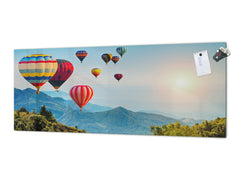 Stunning glass wall art - Wide format backsplash with magnetic properties: Baloons in Thailand