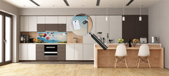 Stunning glass wall art - Wide format backsplash with magnetic properties: Baloons in Thailand