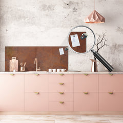Wide format Wall panel with magnetic and non-magnetic metal sheet backing: Rusted Grunge texture