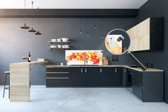 Wide format Wall panel with magnetic and non-magnetic metal sheet backing: Autumn maple leaves