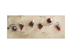 Wide format Wall panel with magnetic and non-magnetic metal sheet backing: Flat wine composition