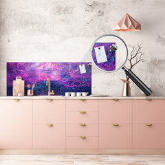 Tempered Glass magnetic and non magnetic splashback in wide-format: Digital painting in Vincent Van Gogh style