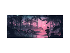 Glass kitchen panel with and w/o stainless steel back-coating: Fishing on the swamp