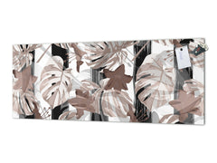 Panel de cocina de vidrio con y sin revestimiento posterior de acero inoxidable: Palm Greenery