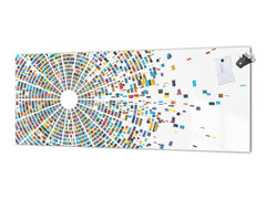 Glass backsplash w/ and w/o metal sheet backing with magnetic properties: DNA Infographic