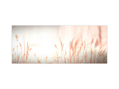 Glass kitchen panel with and w/o stainless steel back-coating: Artistic photography flowers