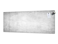 Glass kitchen panel with and w/o stainless steel back-coating: Cotton grunge gray