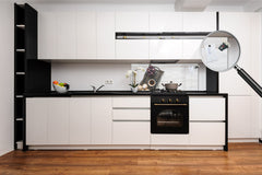 Glass backsplash w/ and w/o metal sheet backing with magnetic properties: Silver plate with sweets