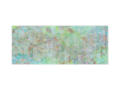 Glass backsplash w/ and w/o metal sheet backing with magnetic properties: Grunge wall art