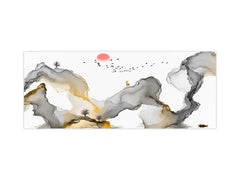 Large format horizontal backsplash - magnetic and non magnetic tempered glass: Artistic Mountain Images