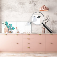 Large format horizontal backsplash - magnetic and non magnetic tempered glass: Beautiful Orchid - phalaenopsis