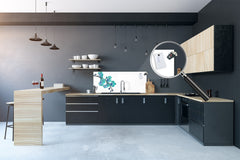 Large format horizontal backsplash - magnetic and non magnetic tempered glass: Beautiful Orchid - phalaenopsis