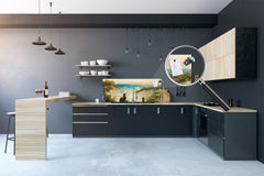 Glas-Spritzschutz mit Metallrückwand im Breitformat - Küchen-Hartglasplatte: Ocean Beach Dunes