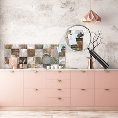 Glass splashback with metal backing in wide format - Kitchen tempered glass panel: Home deco