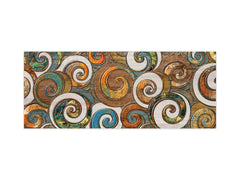 Toughened printed glass backsplash - Wideformat steel coated wall glass splashback: Decor on Wooden Decoration