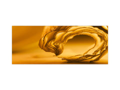 Wide format Wall panel with magnetic and non-magnetic metal sheet backing: Abstract composition with orange crepe