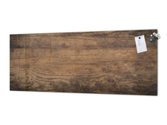 Wide format Wall panel with magnetic and non-magnetic metal sheet backing: Wooden texture
