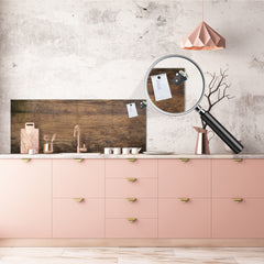 Wide format Wall panel with magnetic and non-magnetic metal sheet backing: Wooden texture