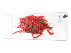 Wide format Wall panel with magnetic and non-magnetic metal sheet backing: Red hot chilli PEPPERs
