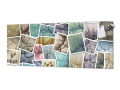 Contemporary glass kitchen panel - Wide format wall backsplash: Collage of dandelions