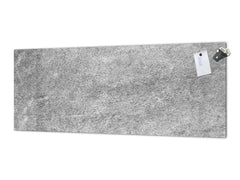 Contemporary glass kitchen panel - Wide format wall backsplash: Charcoal imaginery