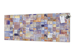 Contemporary glass kitchen panel - Wide format wall backsplash: Grunge wall art