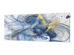 Contemporary glass kitchen panel - Wide format wall backsplash: Futuristic dynamic background