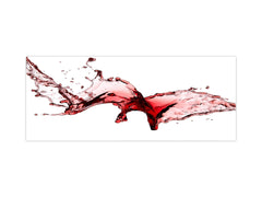 Tempered Glass magnetic and non magnetic splashback in wide-format: Red wine closeup