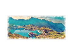 Magnetische und nicht magnetische Spritzschutzwand aus gehärtetem Glas im Breitformat: Transfagarasan-Balea-Gletschersee