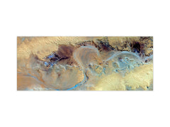 Glass kitchen panel with and w/o stainless steel back-coating: Winding river abstract photography