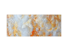 Glass kitchen panel with and w/o stainless steel back-coating: The structure precious stone