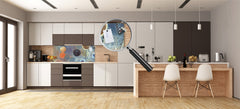 Glass kitchen panel with and w/o stainless steel back-coating: Deserts of Africa - aerial view